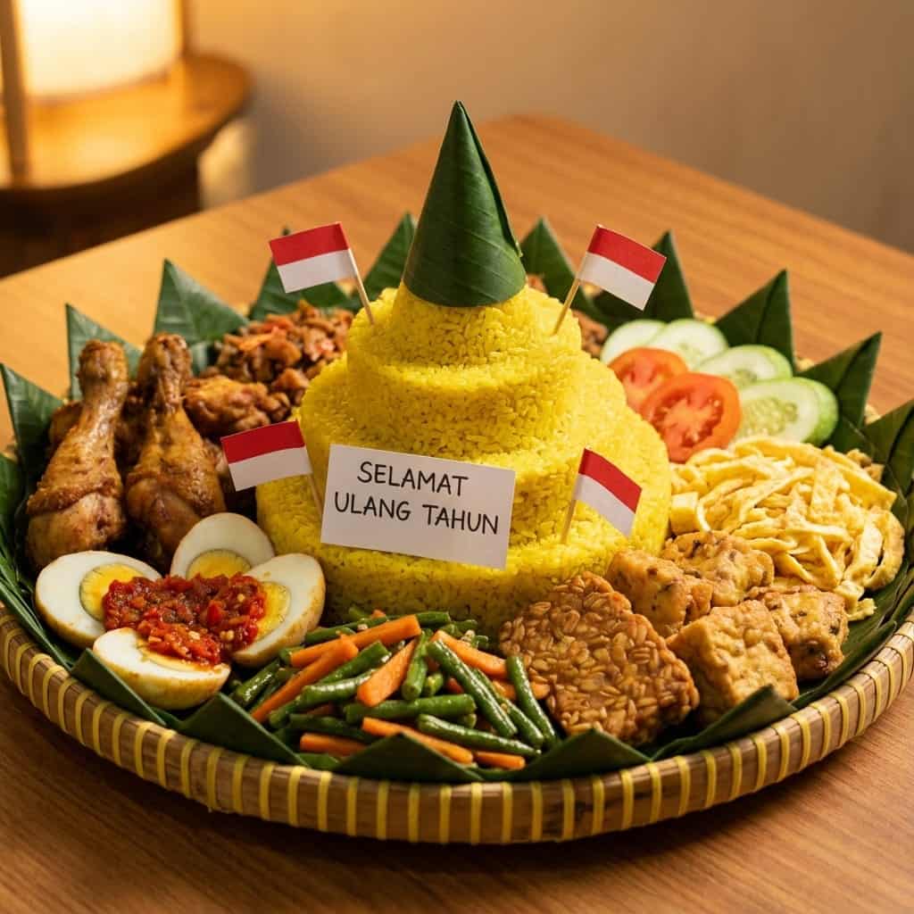 Tumpeng Bekasi untuk ulang tahun dan peresmian - Pesan nasi tumpeng mini Bekasi